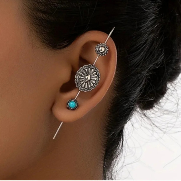 Two earrings antique style pin and snake NWOT - Picture 5 of 5